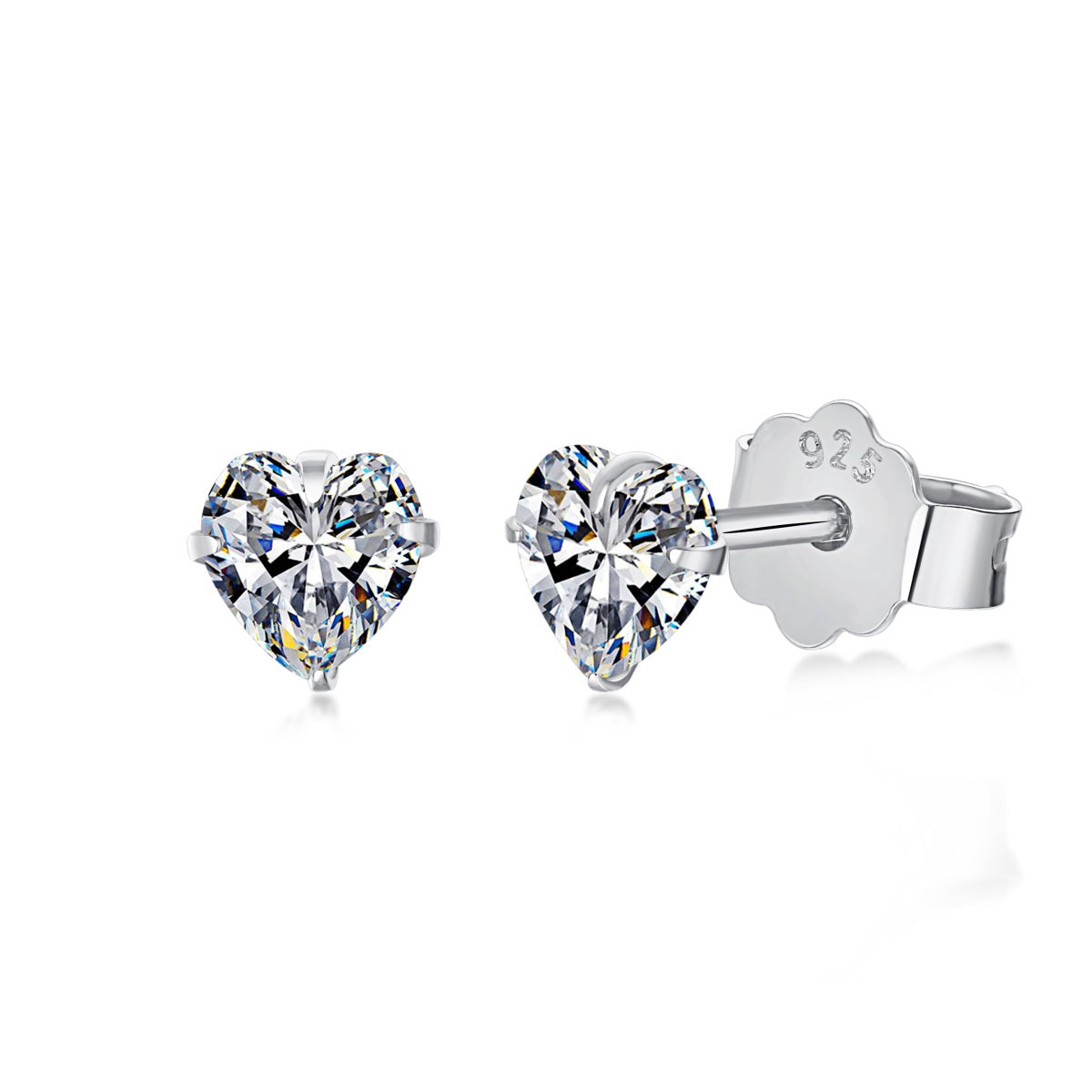 Silver Diamond Earrings 